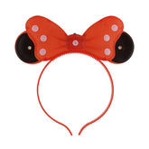Cordeluta Minnie Mouse cu Led urechi si fundita luminoasa culoare Rosu